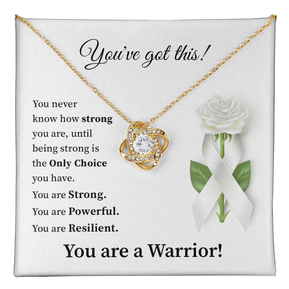 You Are a Warrior Necklace Gift – Inspirational Strength Jewelry