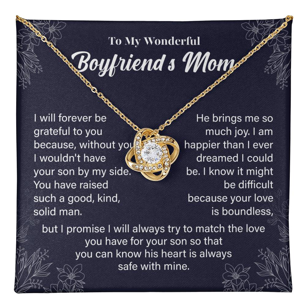 Boyfriend’s Mom Necklace Gift – With Message Card