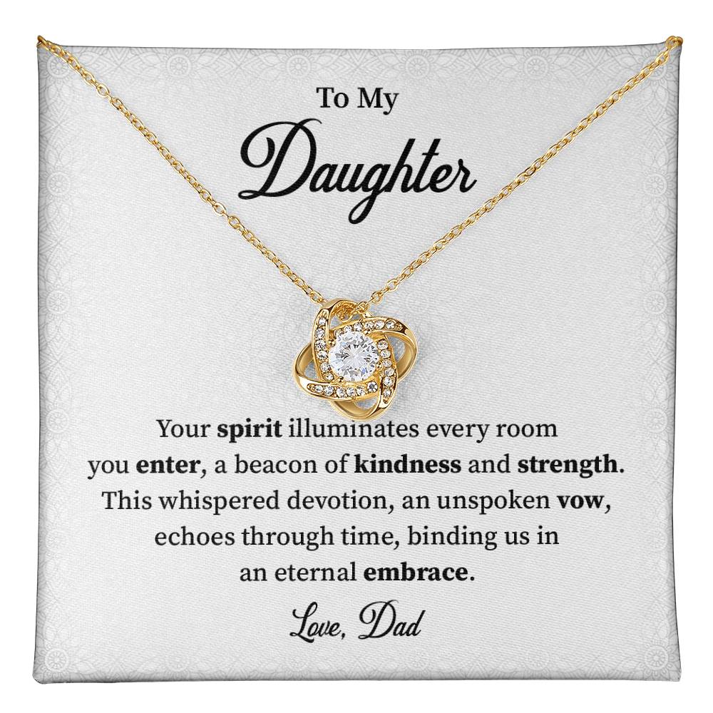 Dad to Daughter Necklace Gift with Message Card