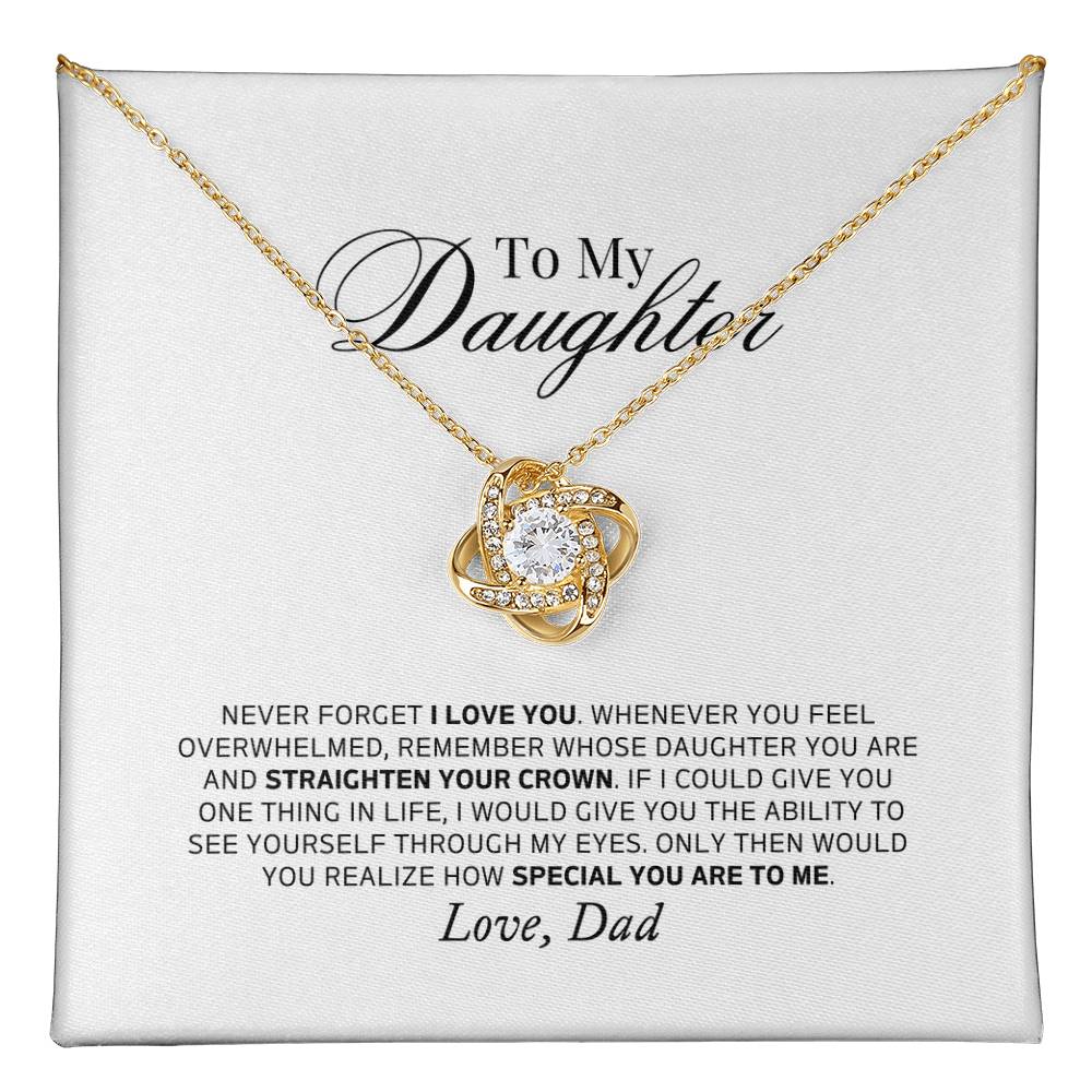 Dad to Daughter Necklace Gift with Message Card