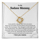 Badass Mom Necklace from Baby – With Gift Box & Card