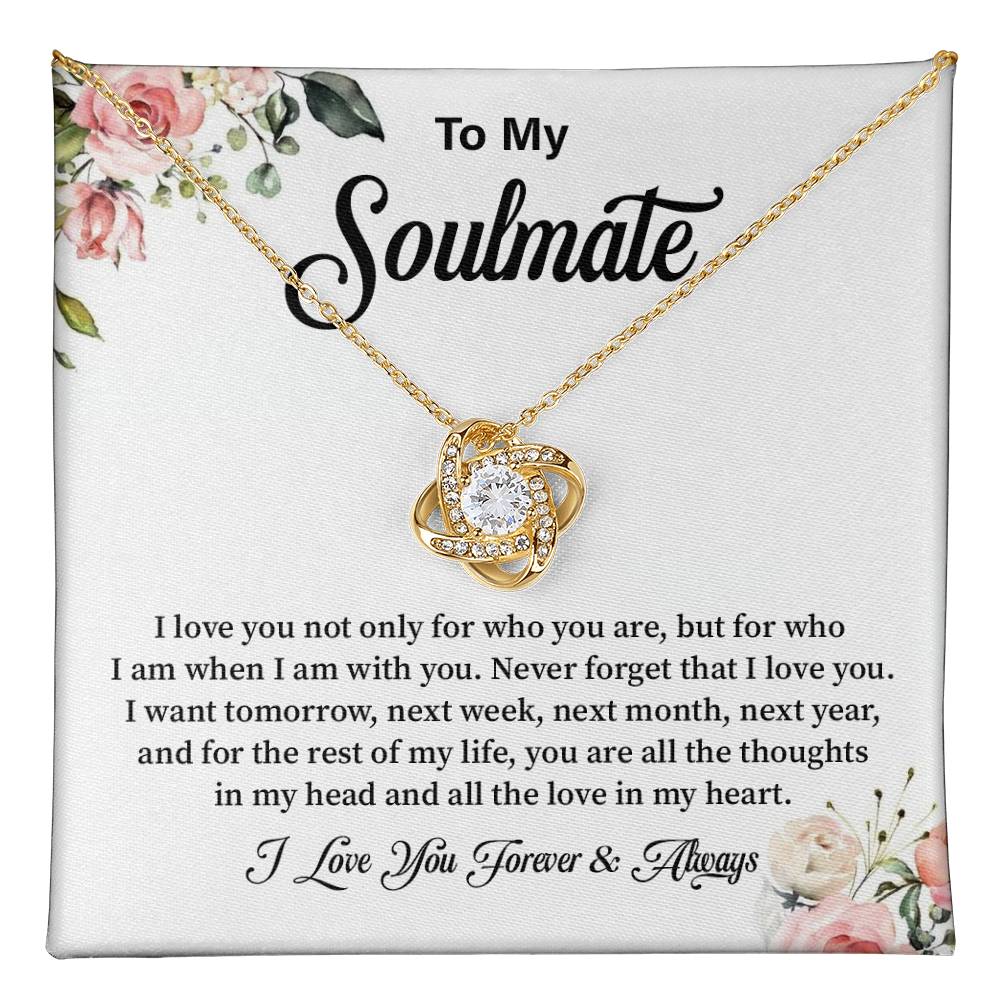 Romantic Soulmate Necklace Gift with Message Card
