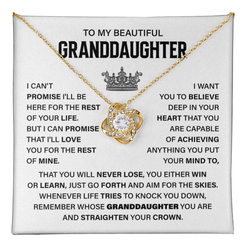To My Beautiful Granddaughter Necklace – Straighten Your Crown Gift