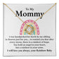To My Mommy, Necklace Gift For Mom With Message Card