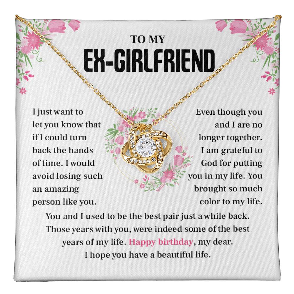 Ex-Girlfriend Birthday Necklace with Apology Card