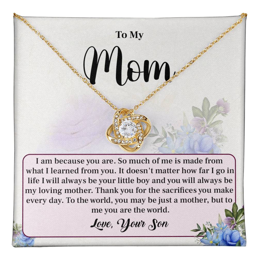 Mother’s Day Gift for Mom from Son – Love Knot Necklace