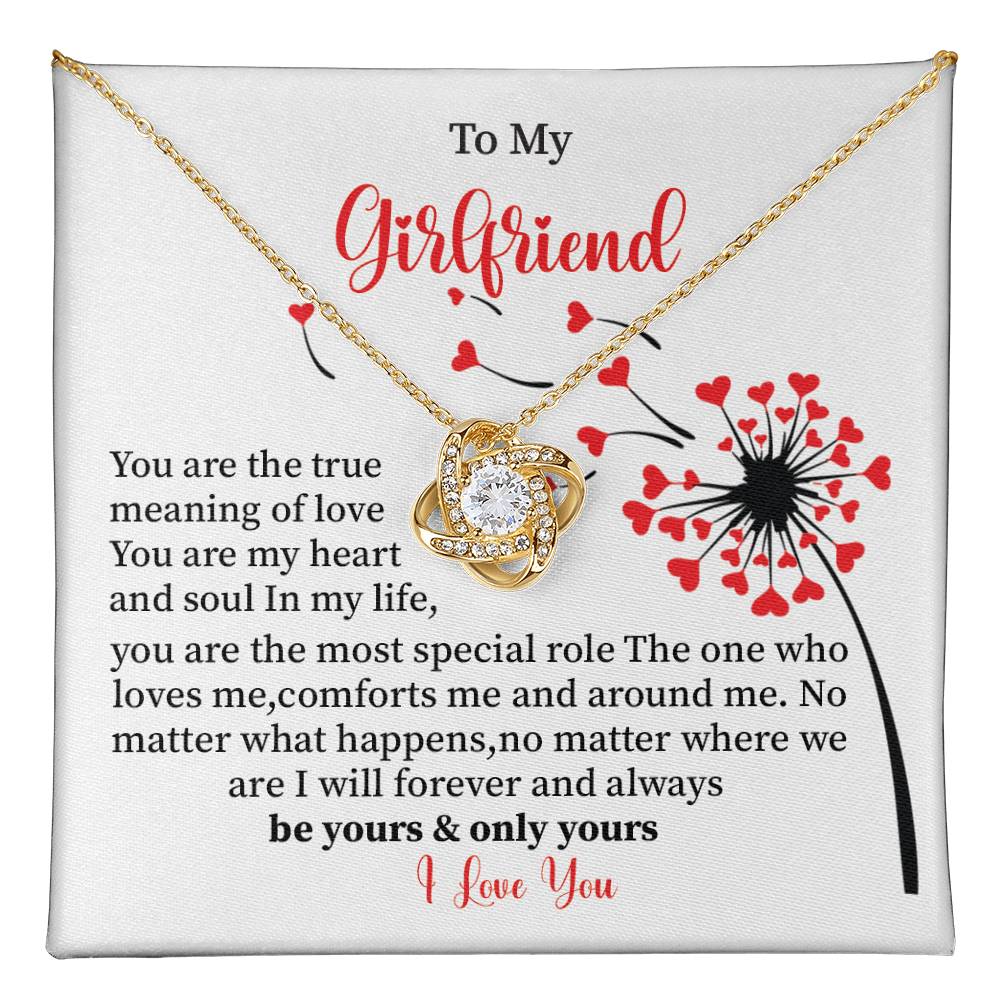 Girlfriend Love Necklace Gift with Message Card Box