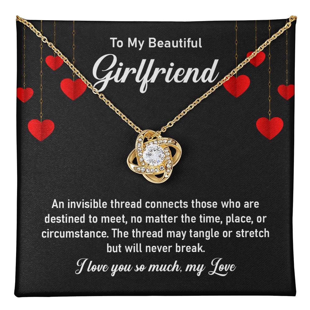 To My Beautiful Girlfriend – Necklace with Message Card