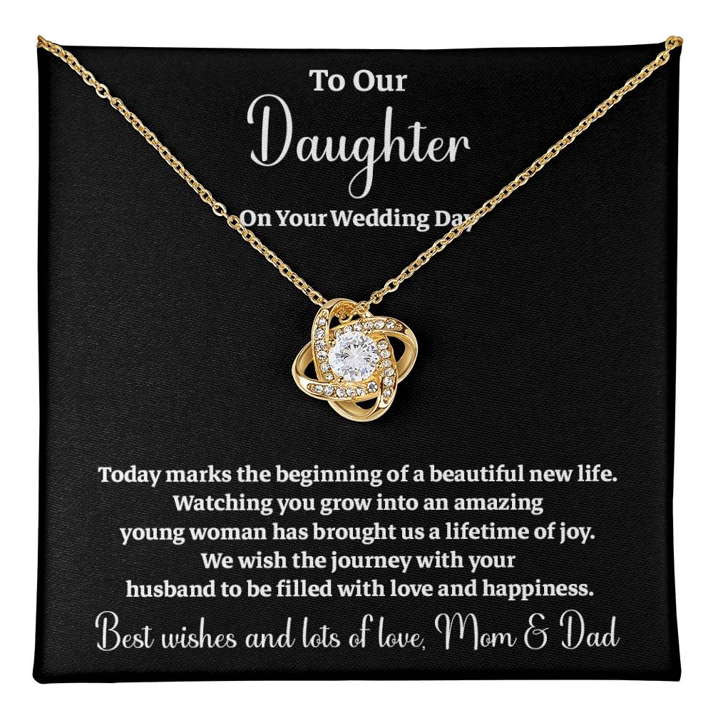 To Our Daughter On Your Wedding Day Heartfelt Wishes For A Beautiful New Life Gift From Your Mom And Dad Wedding Day Gift For Daughter New Life Celebration Jewelry Mother And Father Wedding Message Daughter's Wedding Day Jewelry Joyful Wedding Day Gift