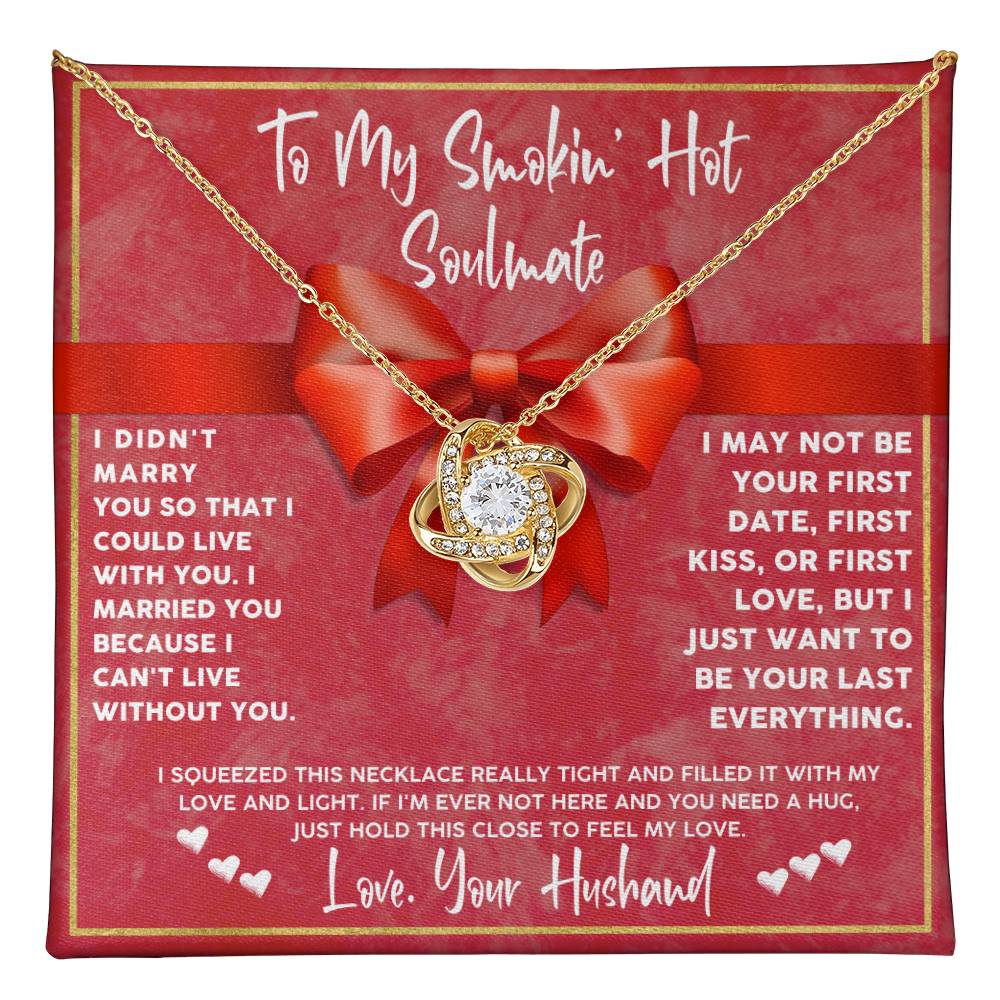 Wife Necklace Gift from Husband with Message Card