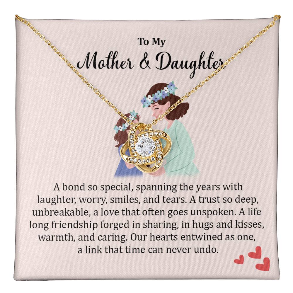 Mother & Daughter Gift Necklace with Meaningful Card