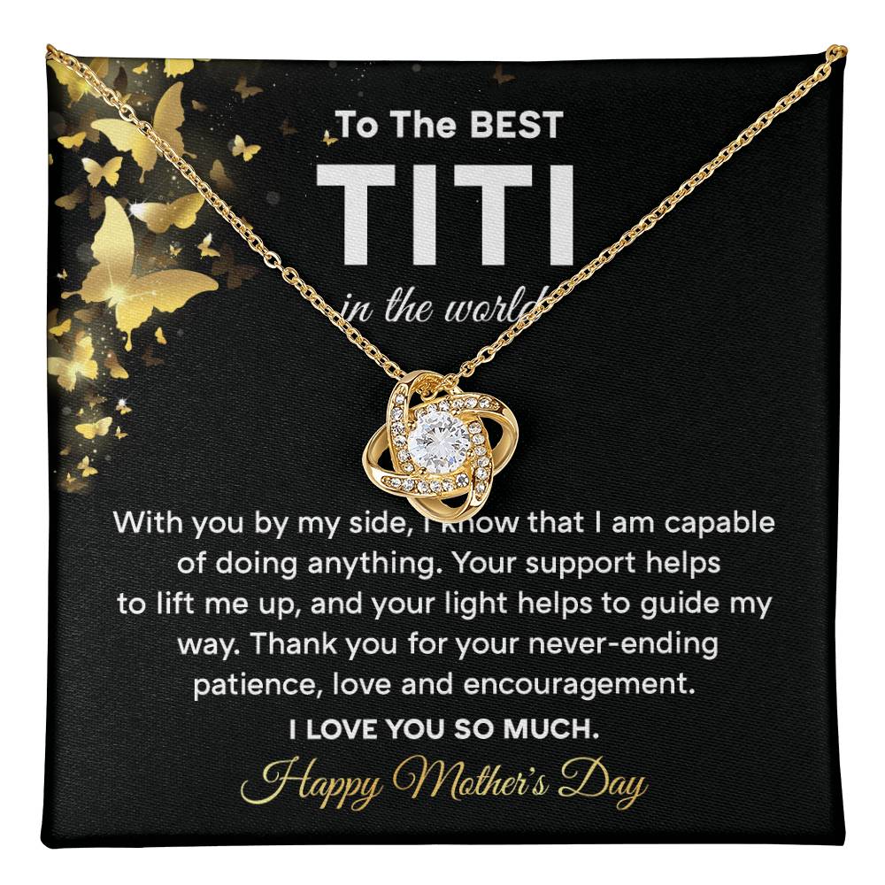 To The Best Titi Necklace Of Endless Love For Her Thank You For Everything Gift Celebrating An Amazing Day Forever My Titi Necklace Inspiration Necklace Loving Titi Mother’s Day Gift Heartfelt Message With Necklace Gift