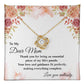 Dear Mom Necklace Gift From Daughter With Message Card