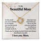 Mother Necklace Gift from Daughter – with Message Card