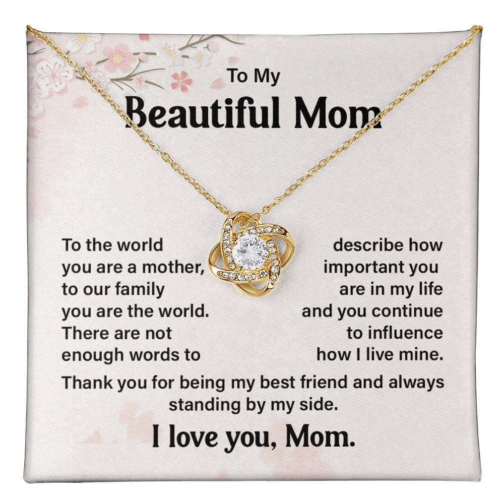Mother Necklace Gift from Daughter – with Message Card
