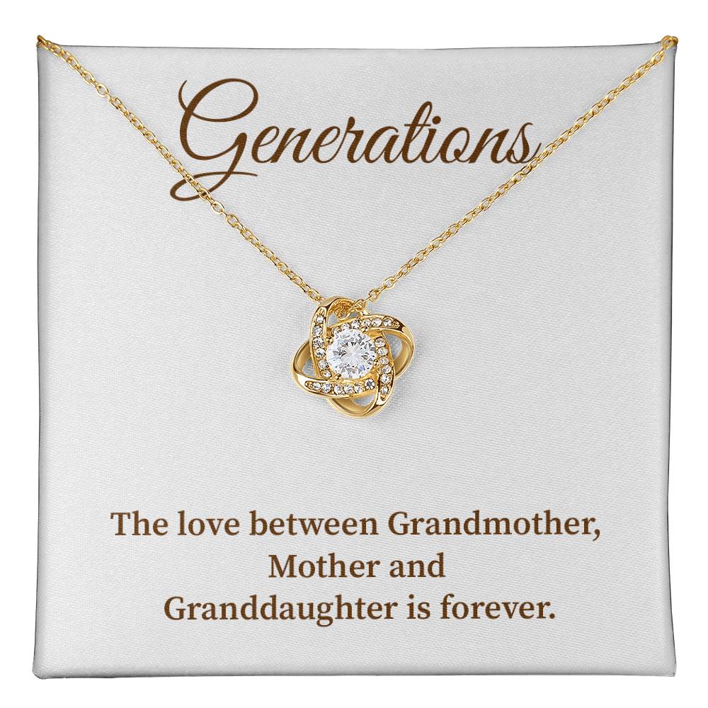 To Our Generations Generations necklace gift Heartfelt gift for family Grandmother mother granddaughter necklace Jewelry gift for mother Generational love jewelry Special gift for family members Sentimental keepsake for family