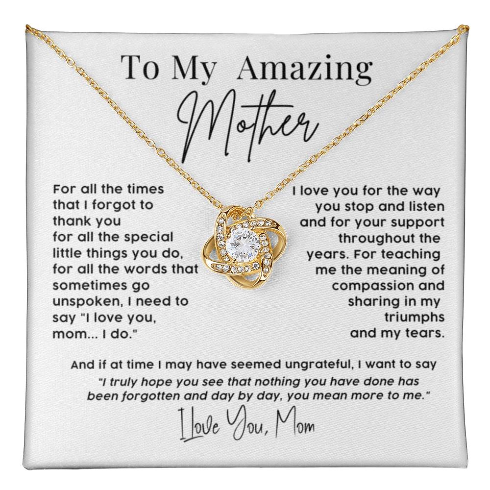 To My Amazing Mother – Sentimental Necklace Gift