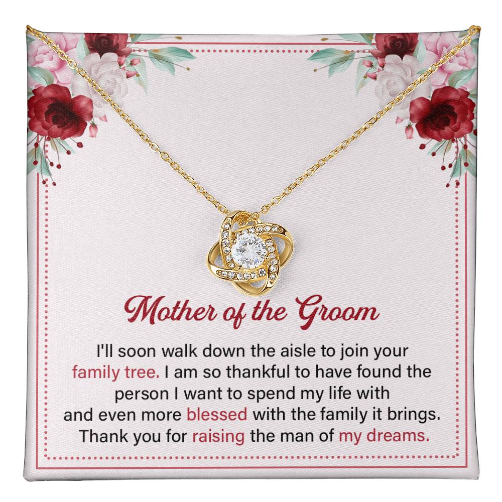 Mother of the Groom Necklace Gift With Message Card
