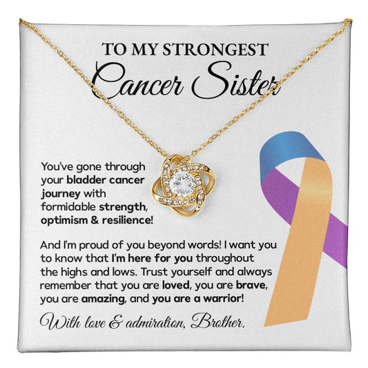Bladder Cancer Sister Gift from Brother – Message Card