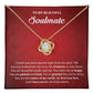 Soulmate Necklace Gift for Her with Message Card