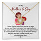 Mother and Son Necklace Gift with Message Card Inside