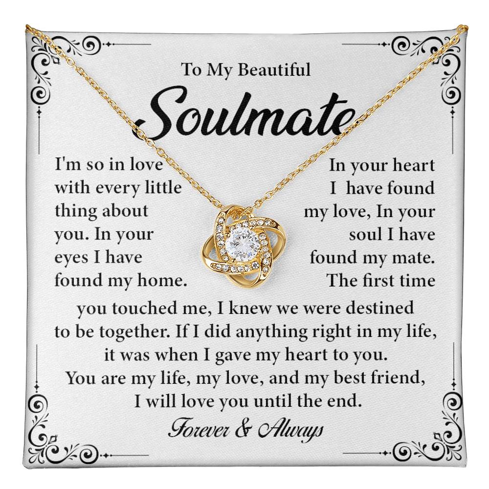 Soulmate Necklace Gift with Message Card & Gift Box