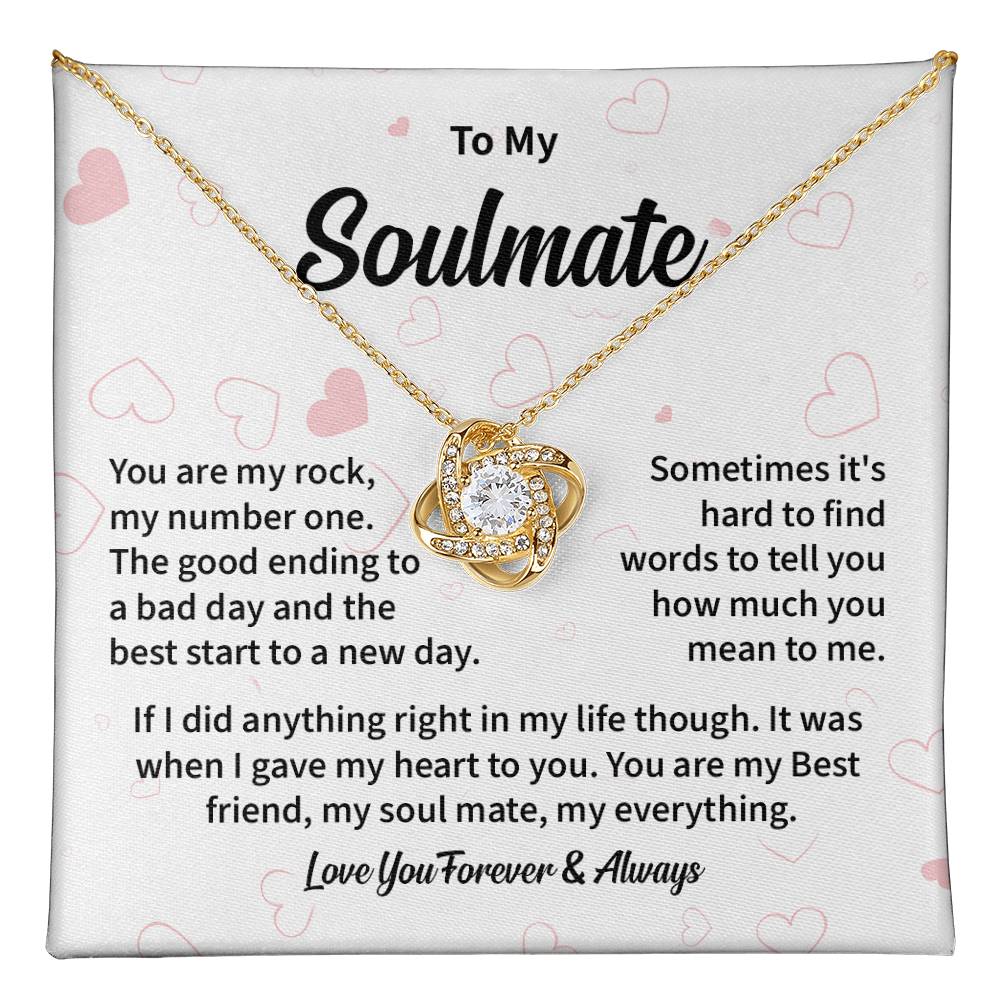 Soulmate Love Knot Necklace with Message Card & Gift Box