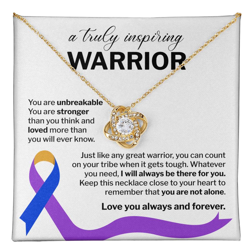 Inspiring Warrior Necklace Gift with Message Card