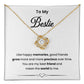 Bestie Necklace Gift for Friend with Message Card