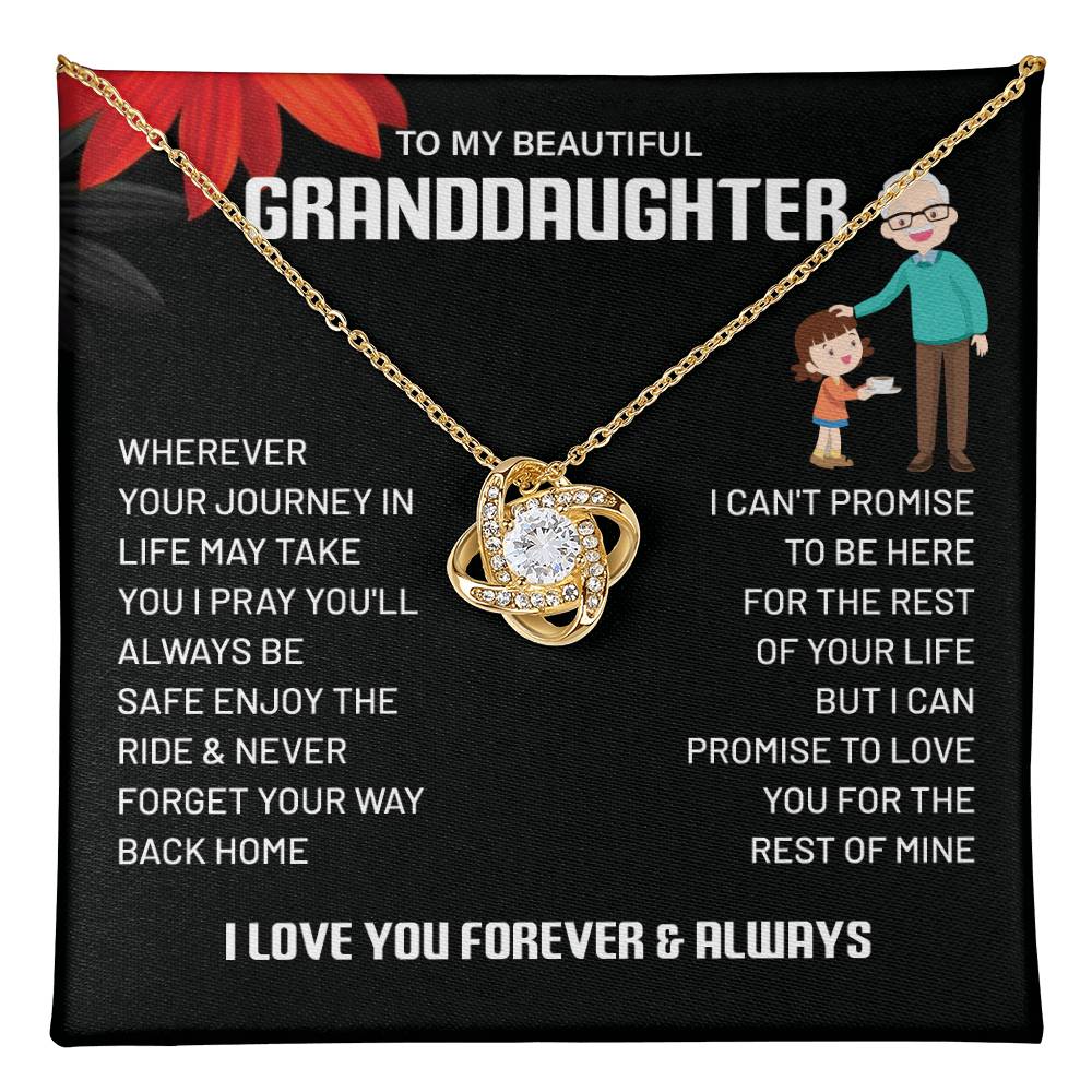 Granddaughter Journey Necklace Gift from Grandpa