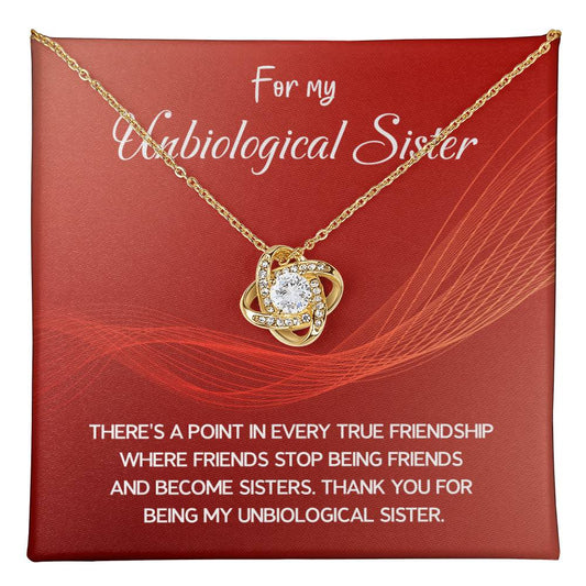 Best Friend Necklace Gift – For My Unbiological Sister