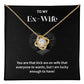Kickass Ex-Wife Necklace Gift with Message Card