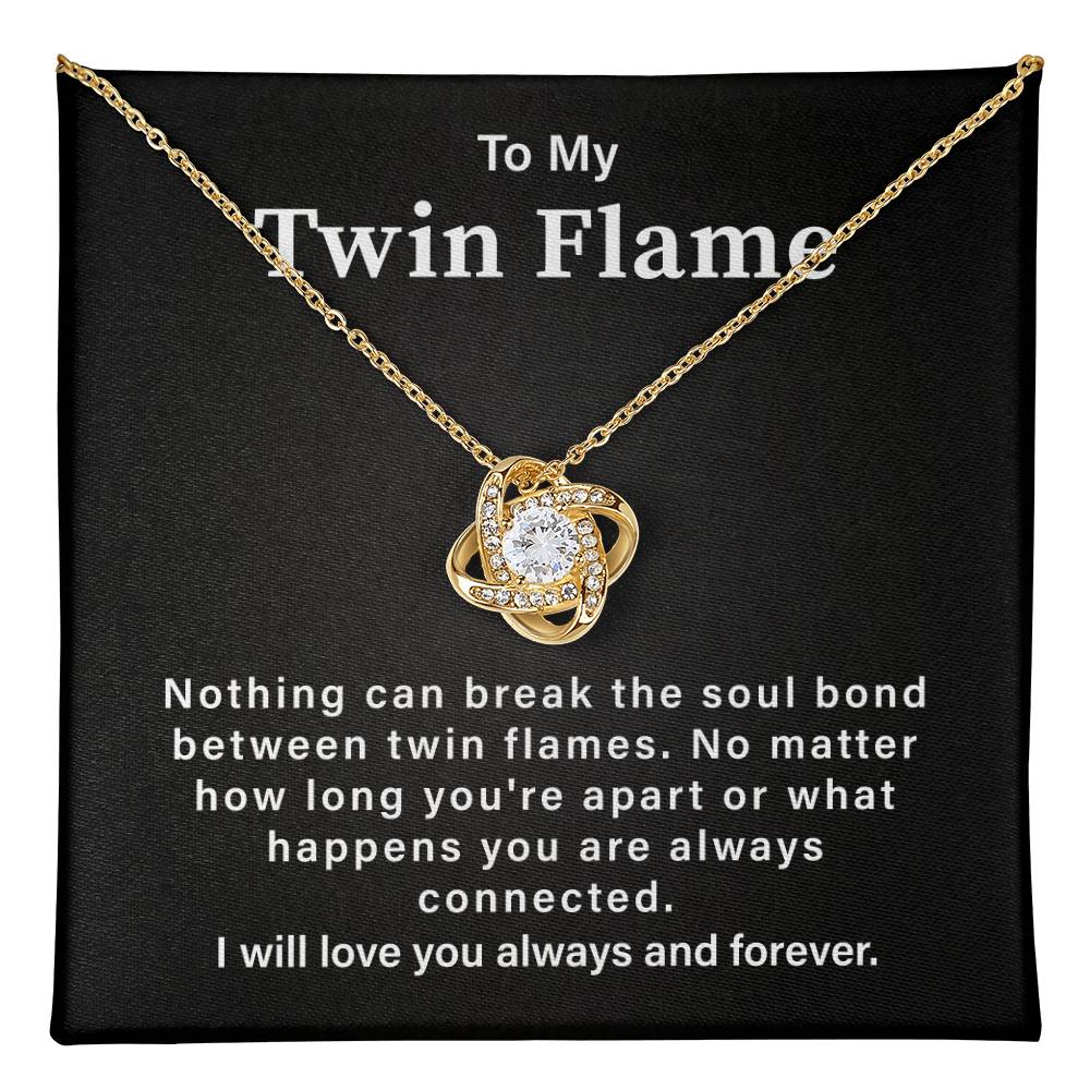 Twin Flame Necklace Gift for Soulmate With Message Card