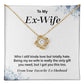 Funny Ex-Wife Necklace Gift with Message Card