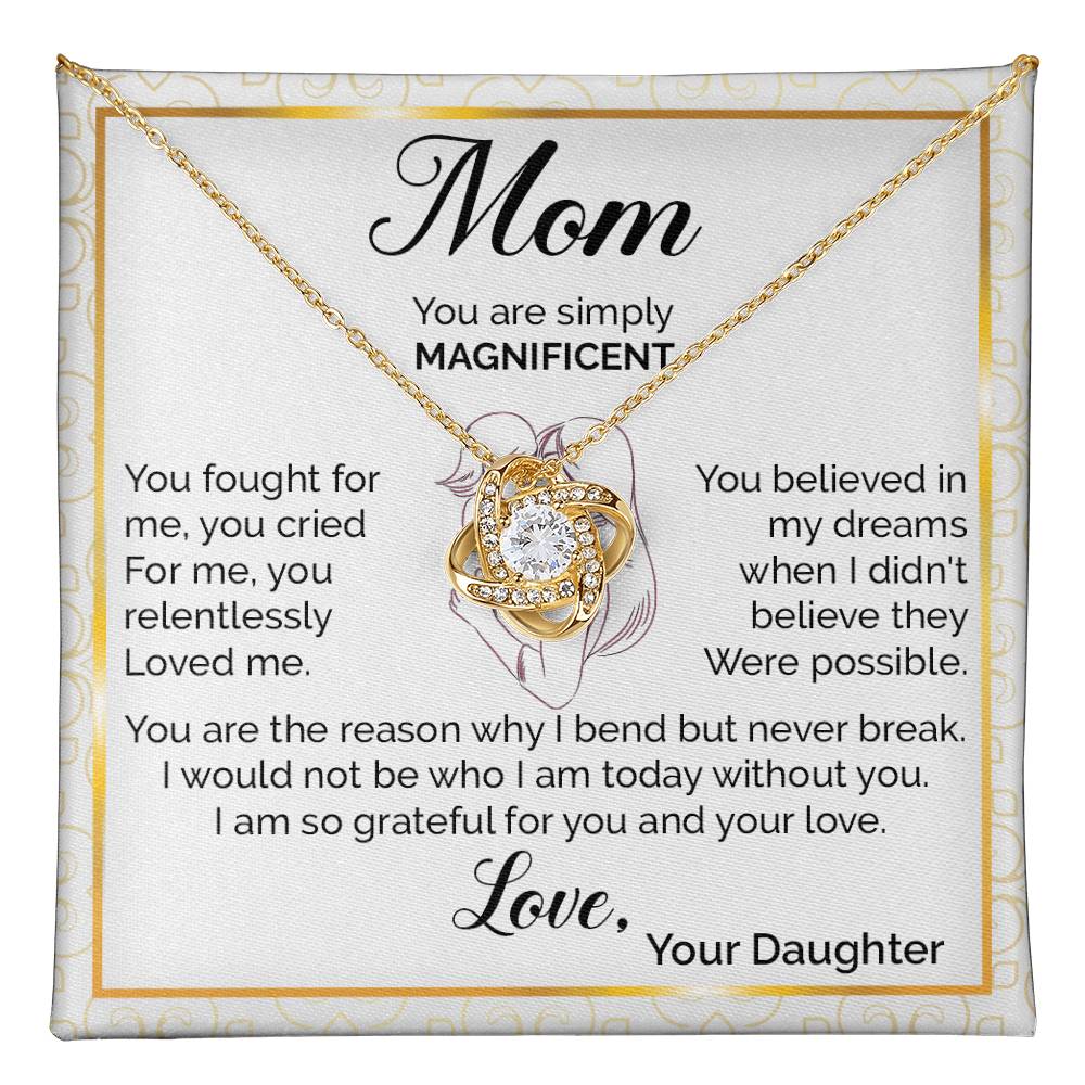 Mom Necklace Gift from Daughter – Magnificent Love Card