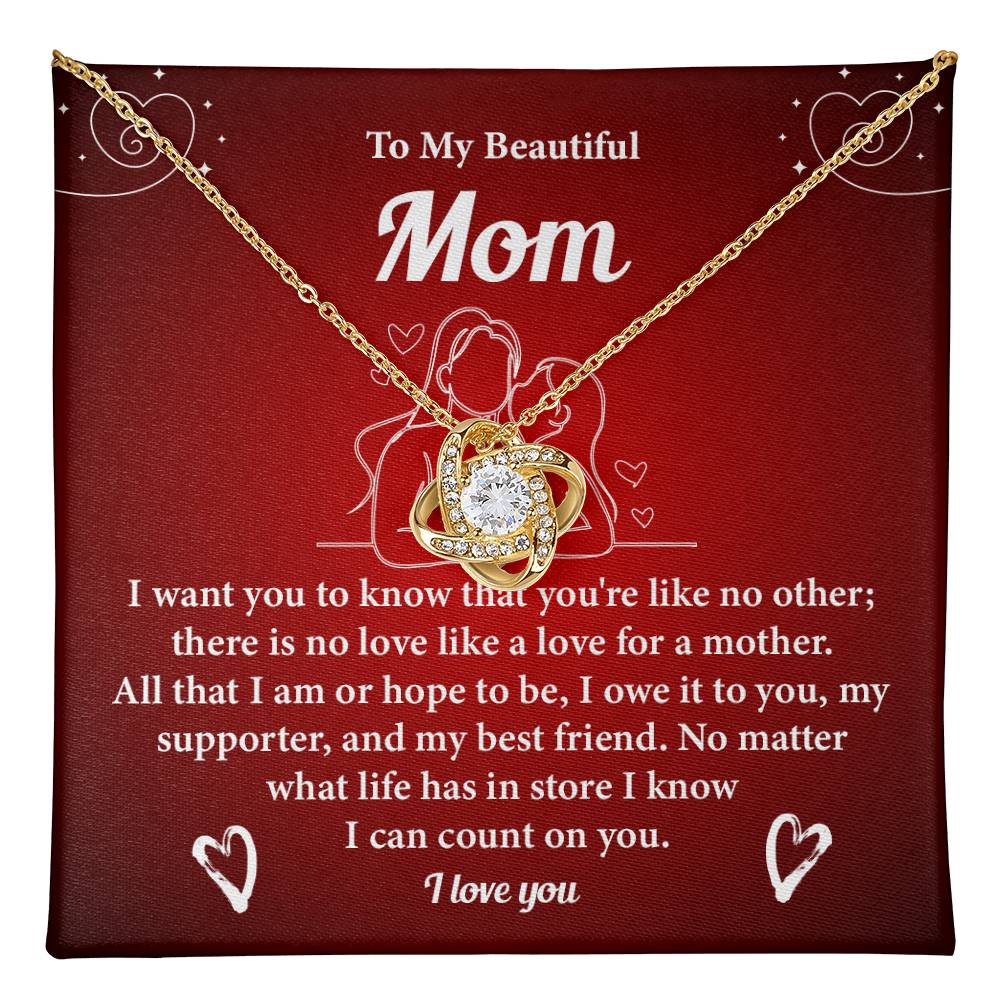 Mom Necklace Gift from Daughter with Gift Box