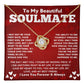 Soulmate Necklace Gift for Her with Message Card