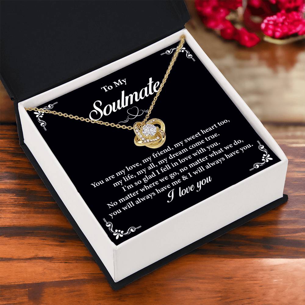 To My Soulmate Gift – Necklace with Message Card & Gift Box