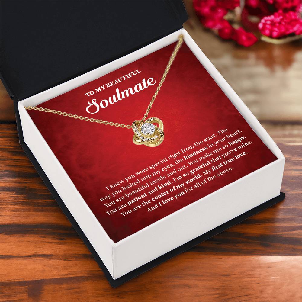 Soulmate Necklace Gift for Her with Message Card