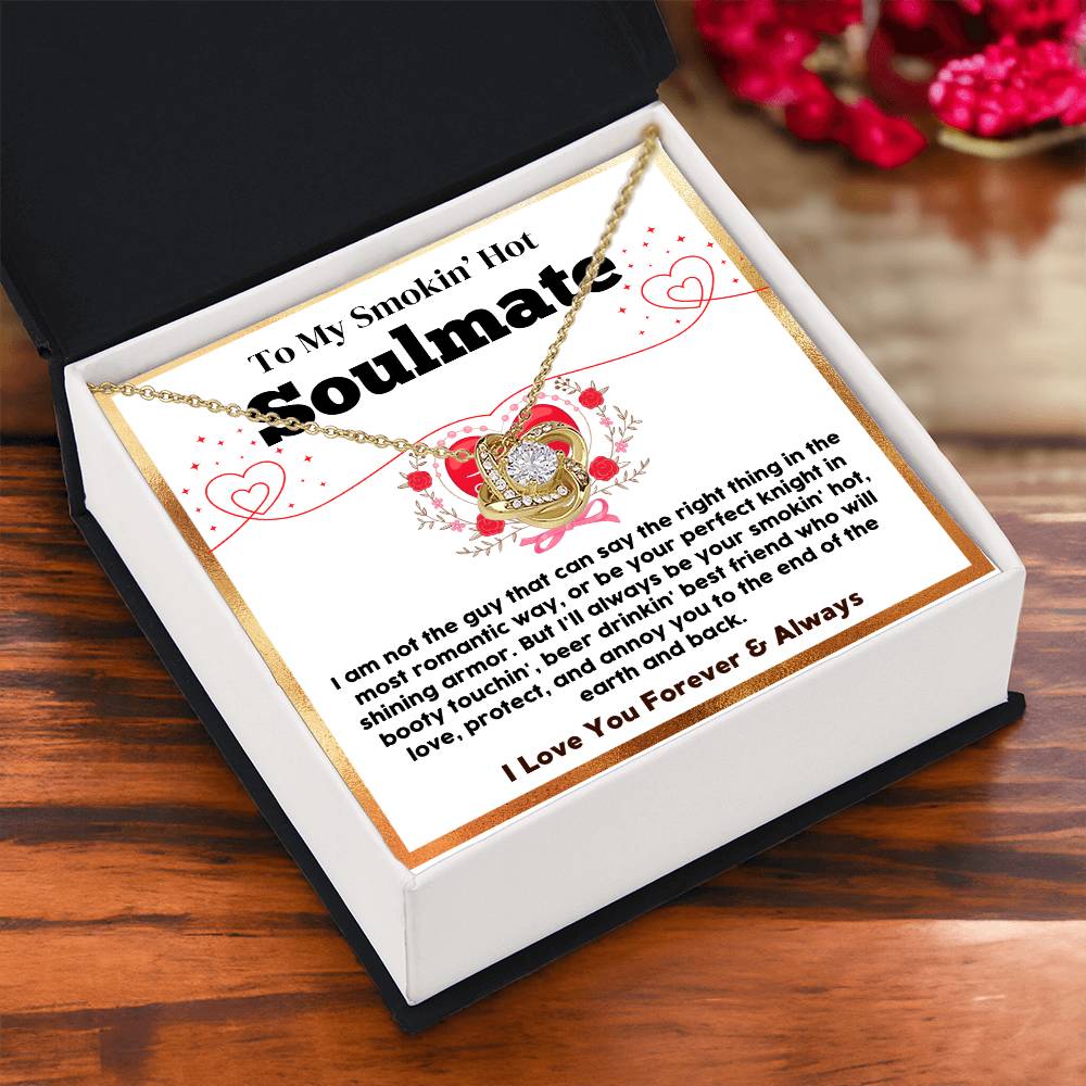 Soulmate Necklace Gift with Love Message Card
