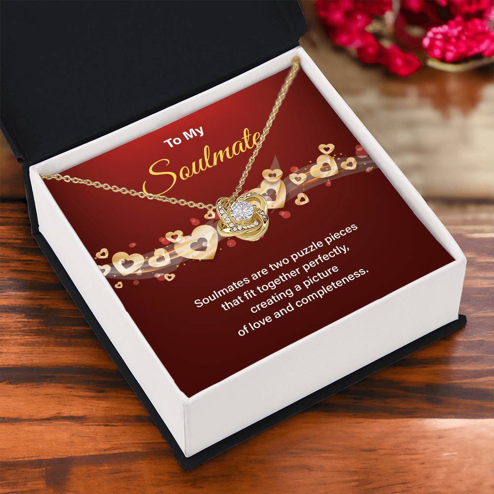 Soulmate Necklace Gift for Her – Gift Box & Card