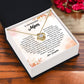 Daughter to Mom Gift Necklace with Message Card