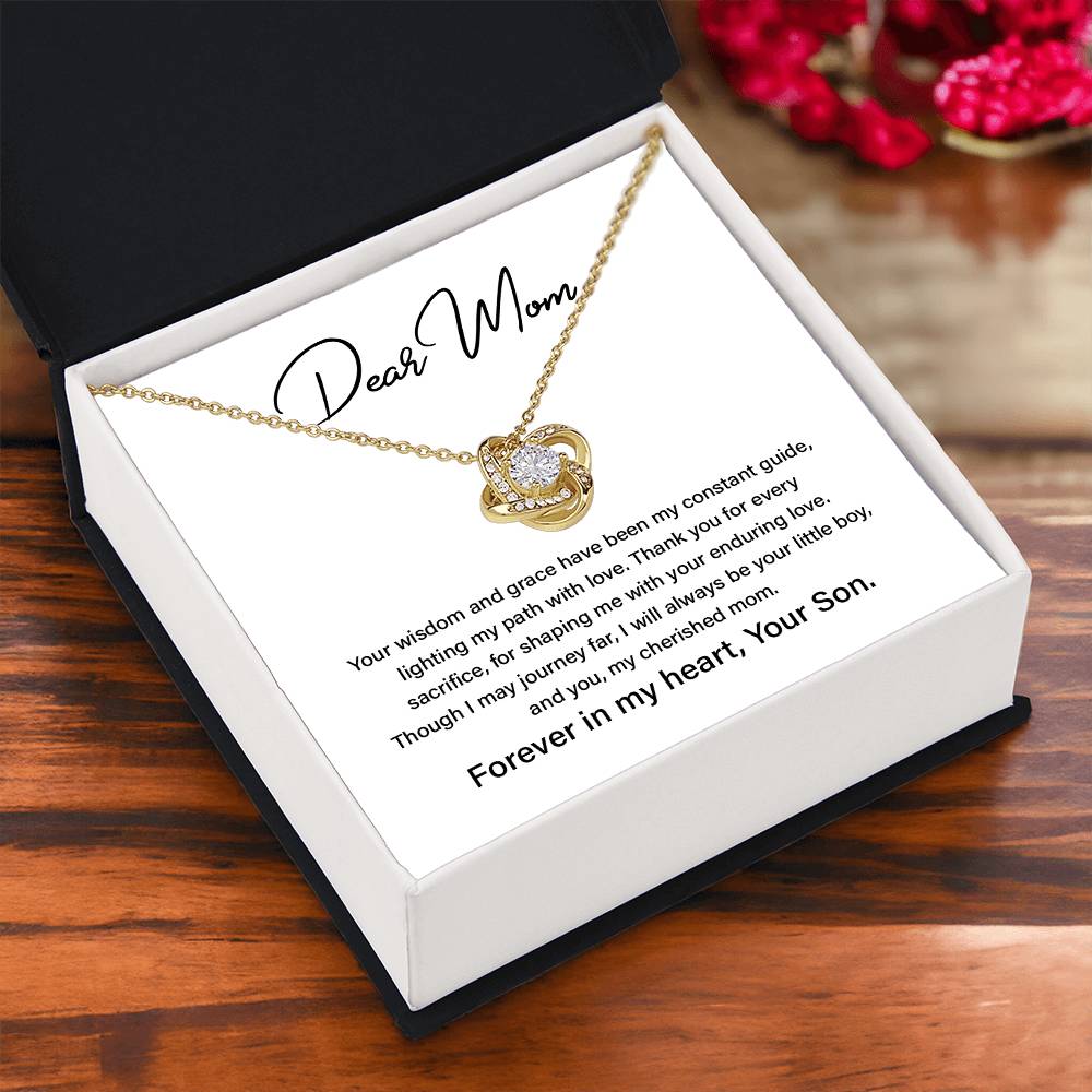 Dear Mom Mother’s Day Necklace For Cherished Mom Best Birthday Gift Thoughtful Anniversary Jewelry Unique Christmas Necklace Thoughtful Necklace With Message Card Just Because Necklace