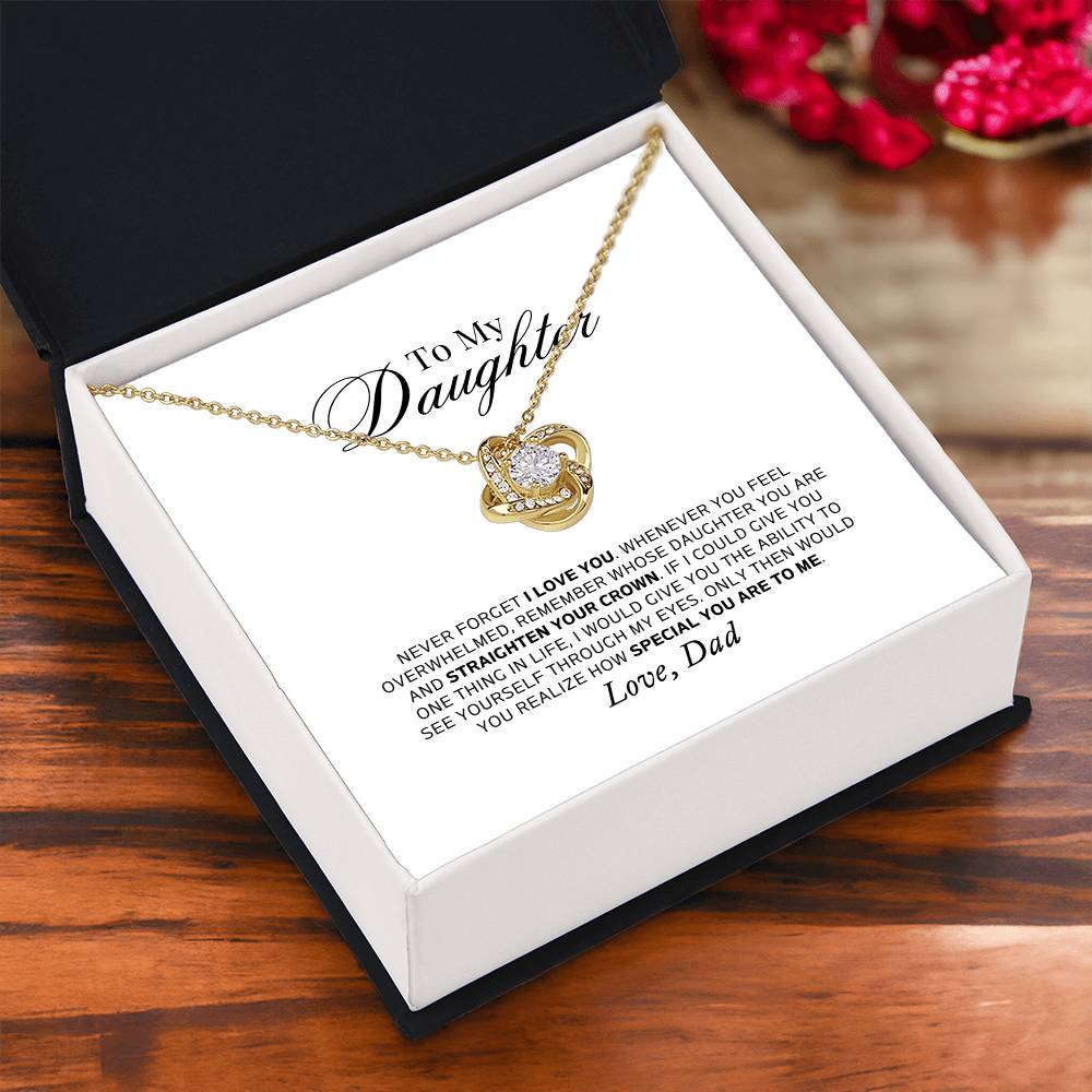 Dad to Daughter Necklace Gift with Message Card