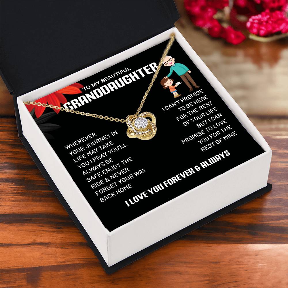 Granddaughter Journey Necklace Gift from Grandpa