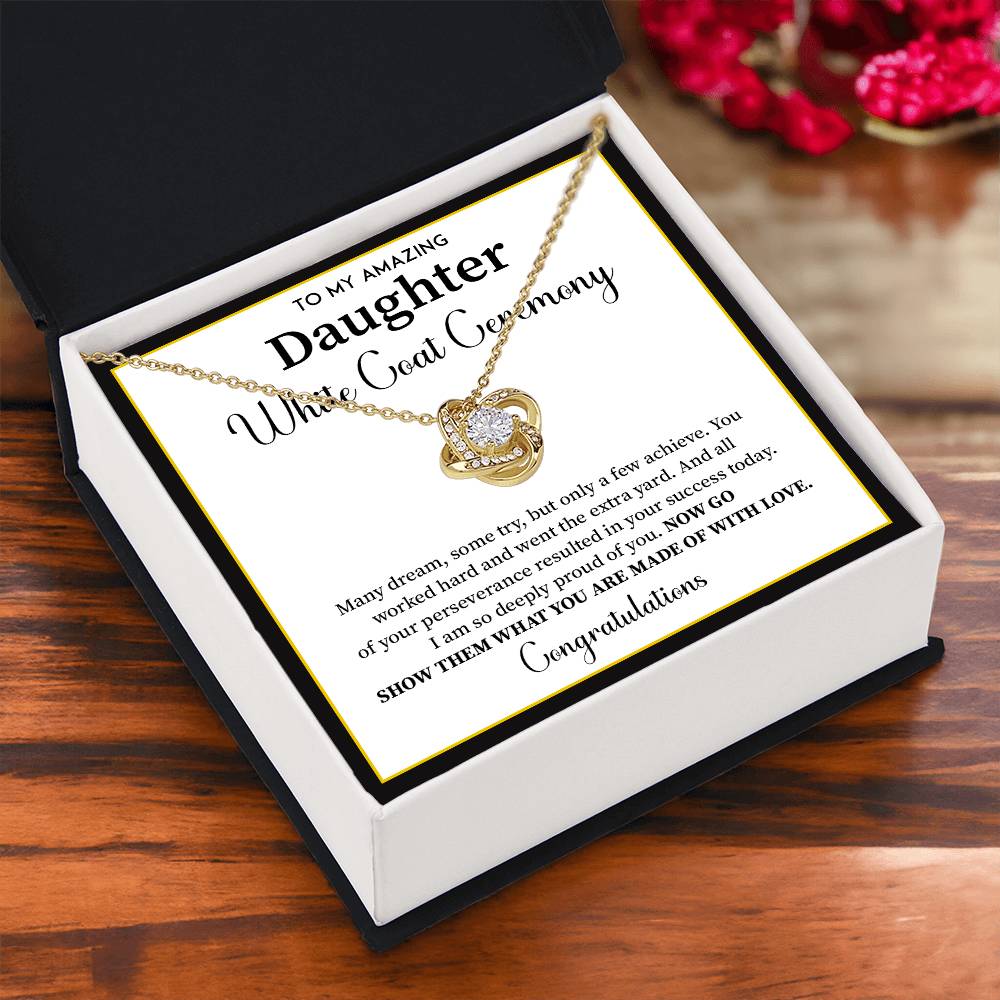 White Coat Ceremony Gift For Daughter Necklace With Gift Box