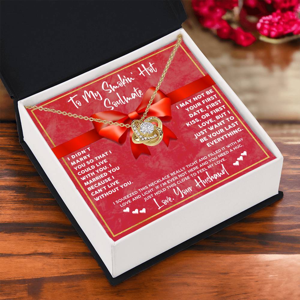 Wife Necklace Gift from Husband with Message Card