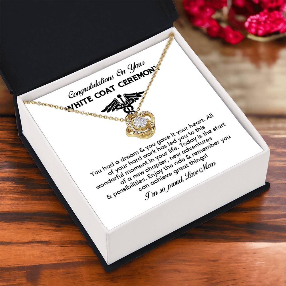 Congratulations On Your White Coat Ceremony Necklace White Coat Ceremony Necklace Gift Congratulations White Coat Ceremony Jewelry White Coat Graduation Necklace Gift New Adventures Necklace Gift  Proud Of You Mom Gift Necklace