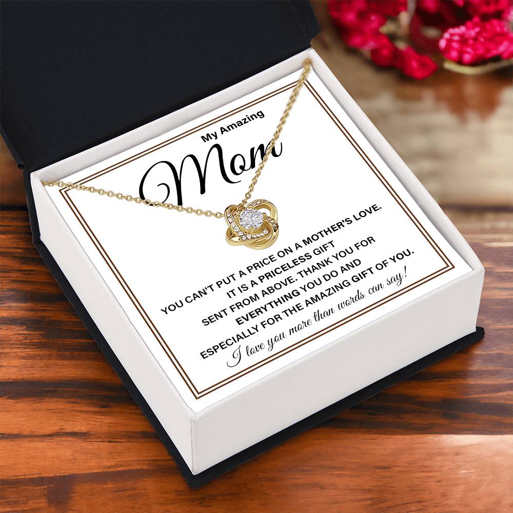Mom Necklace Gift from Daughter with Love Message