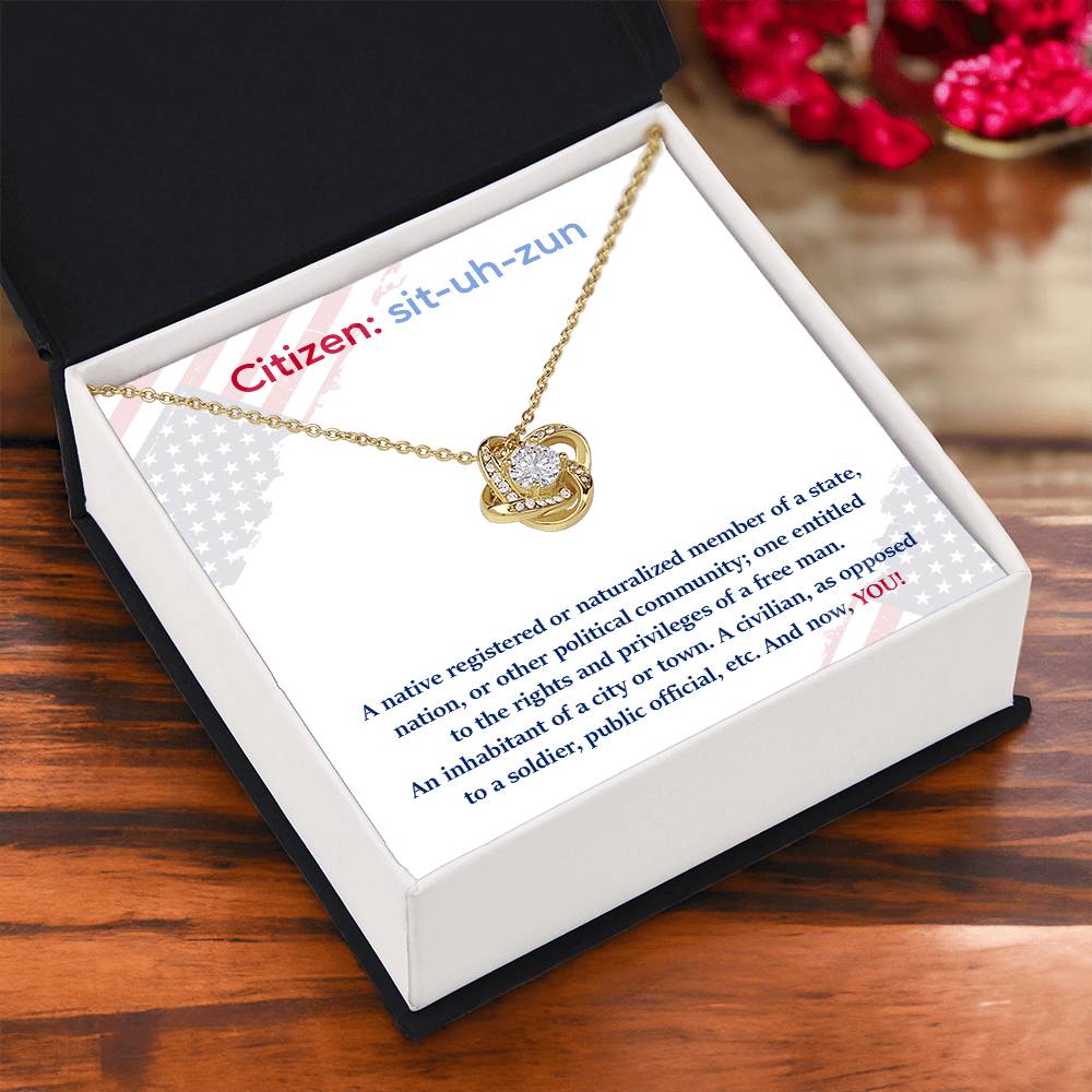 Citizen Necklace Citizen Necklace For New U.s. Citizen Gift For New American Citizen Necklace For Official U.s. Citizen Celebrate Your Freedom Necklace Necklace For U.s. Citizenship Journey Necklace With U.s. Citizen Message Gift For U.s. Citizenship